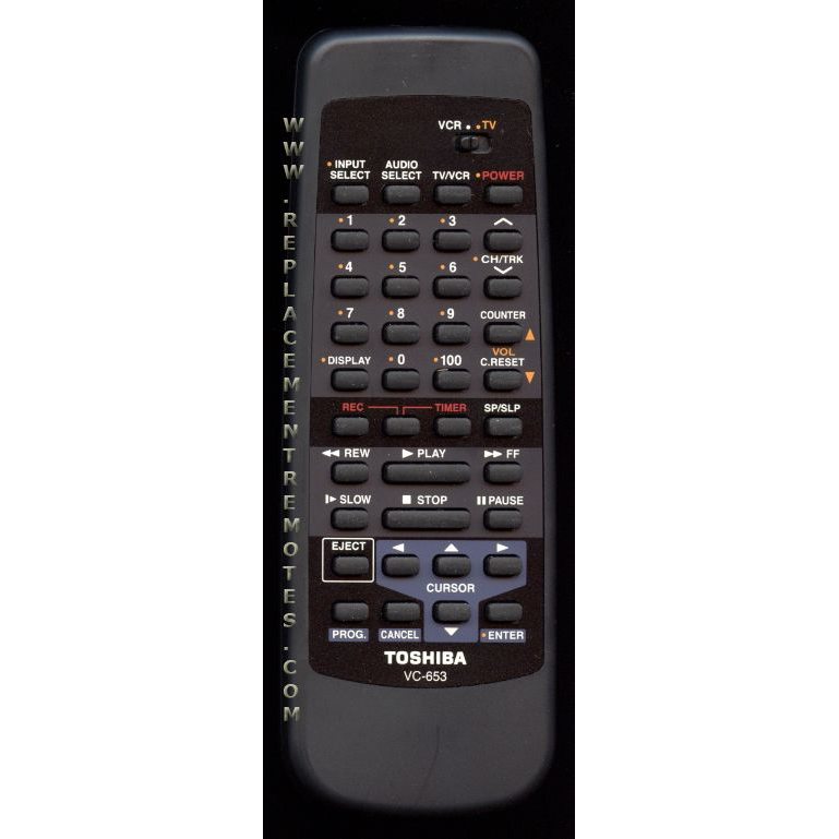 Toshiba VC653 VCR Remote Control