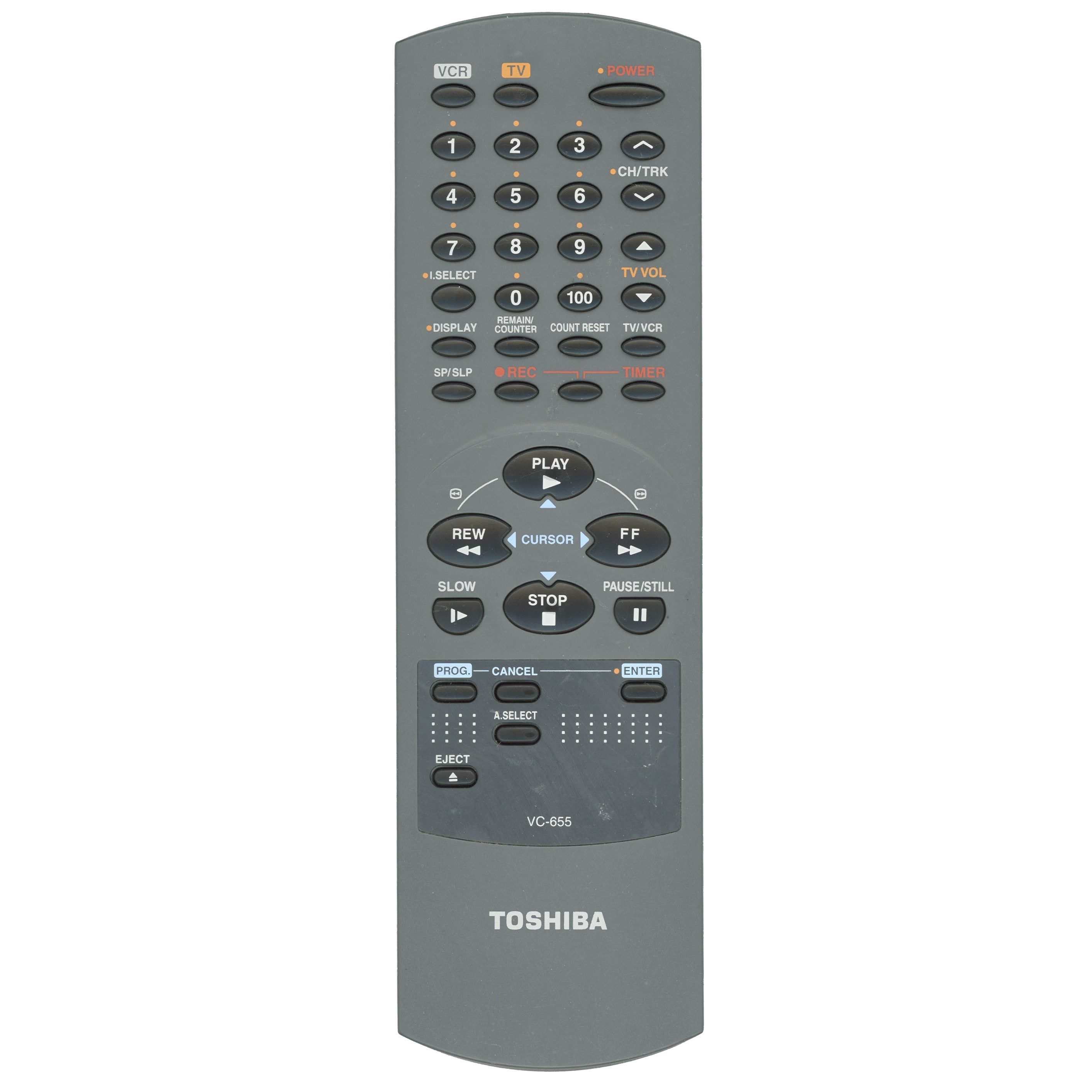 Toshiba VC655 VCR Remote Control