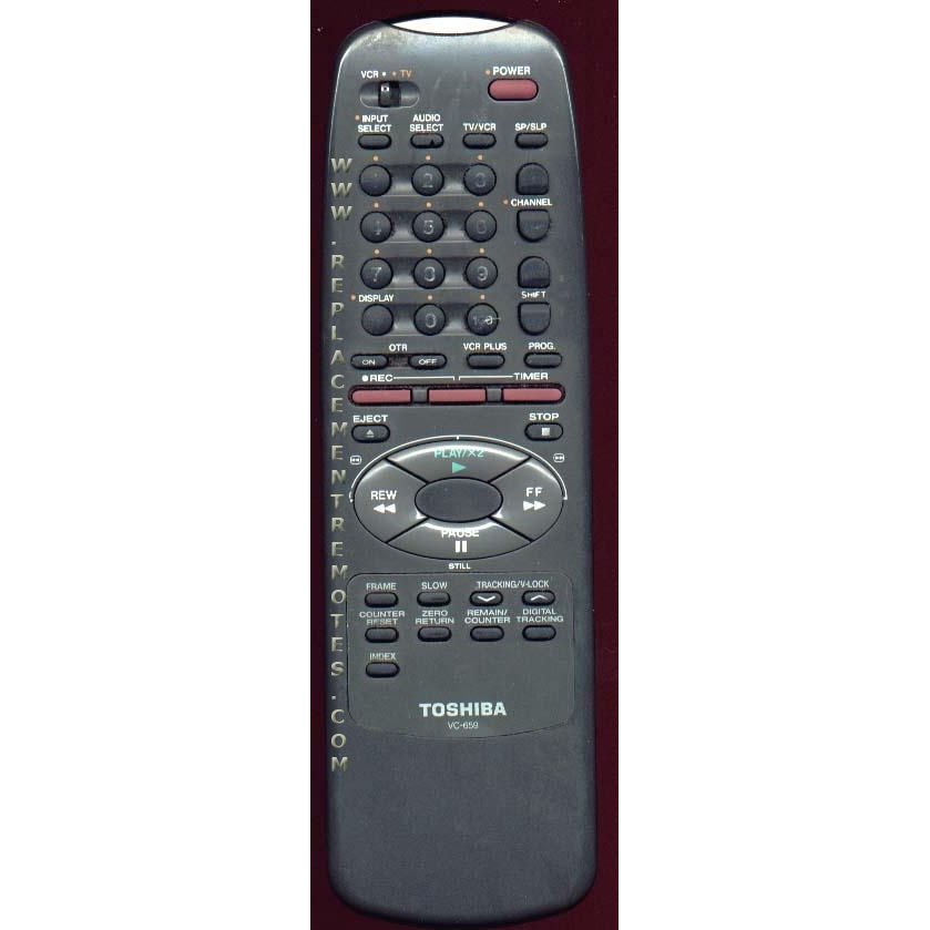 Toshiba VC659 VCR Remote Control