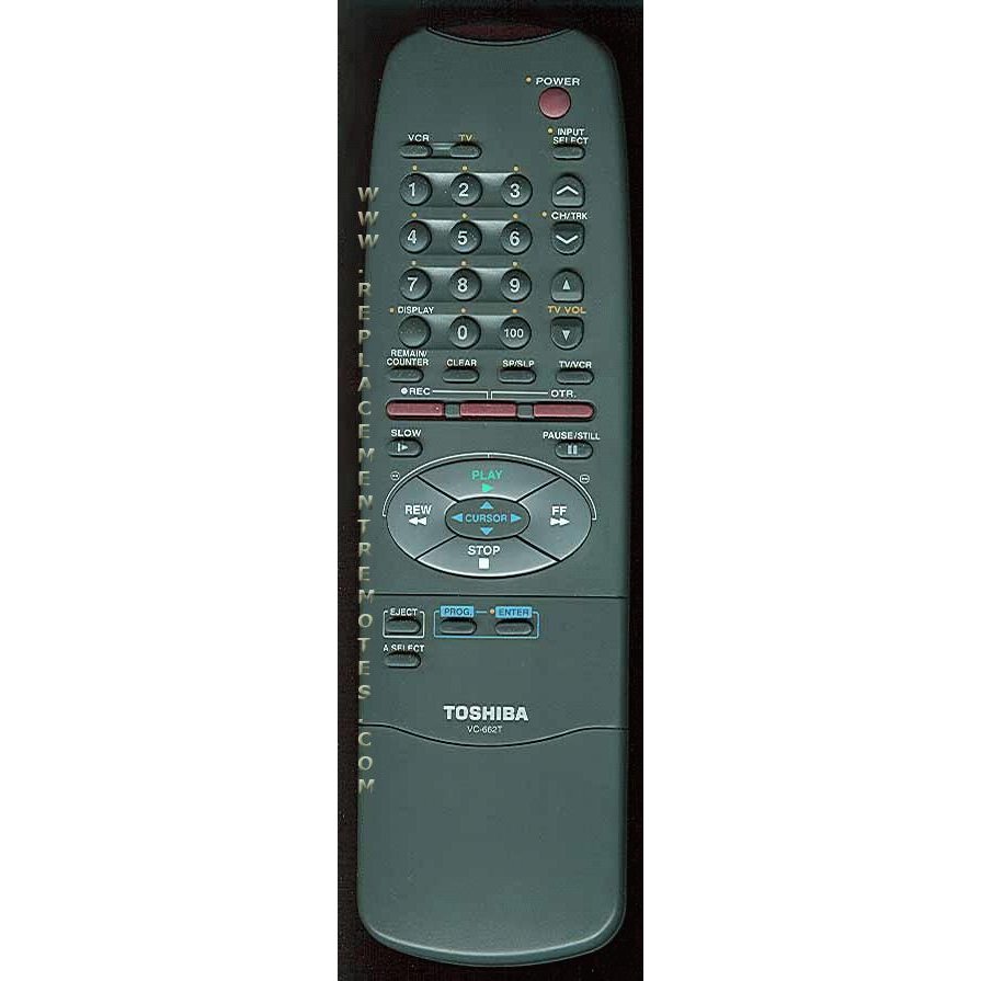 Toshiba VC662T VCR Remote Control