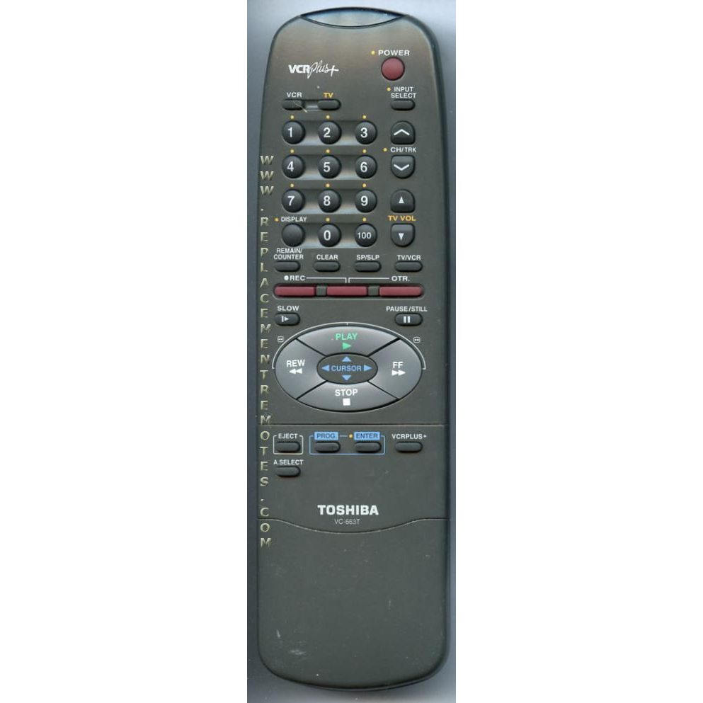 Toshiba VC663T VCR Remote Control