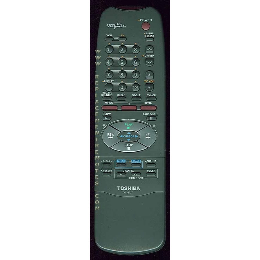 Toshiba VC672T VCR Remote Control