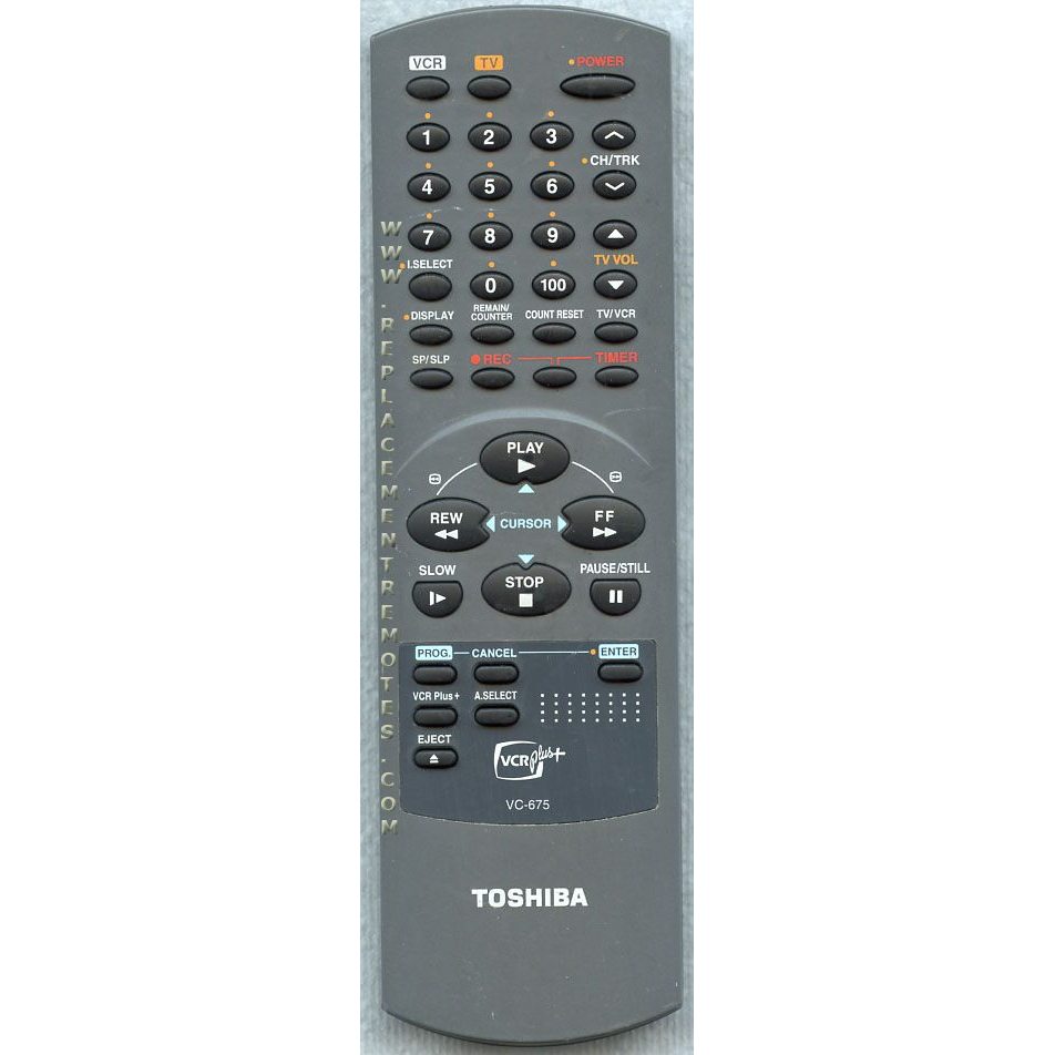 Toshiba VC675 VCR Remote Control