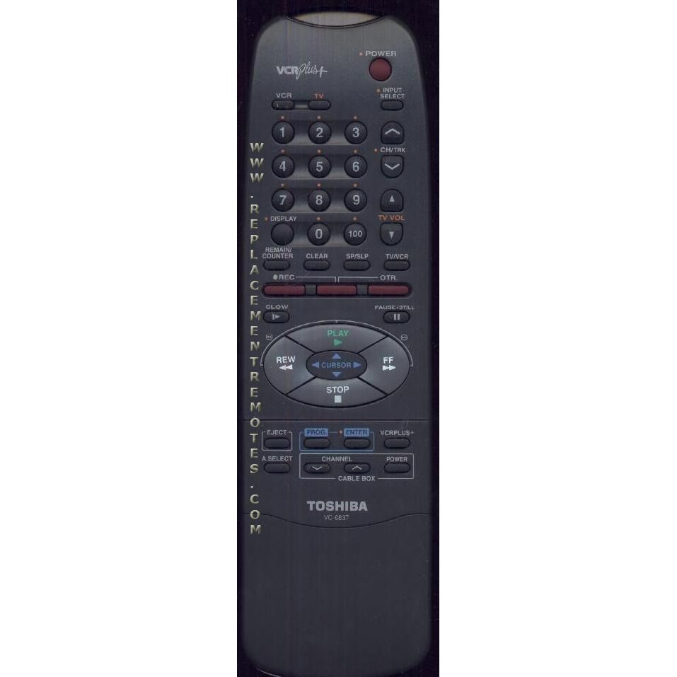 Toshiba VC683T VCR Remote Control