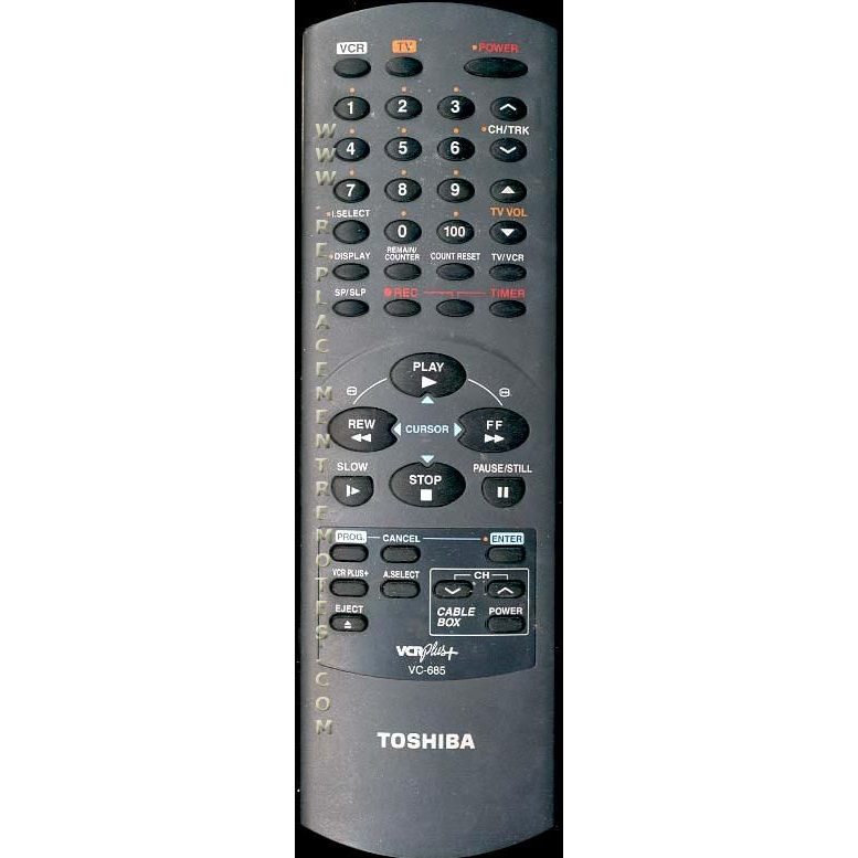 Toshiba VC685 VCR Remote Control