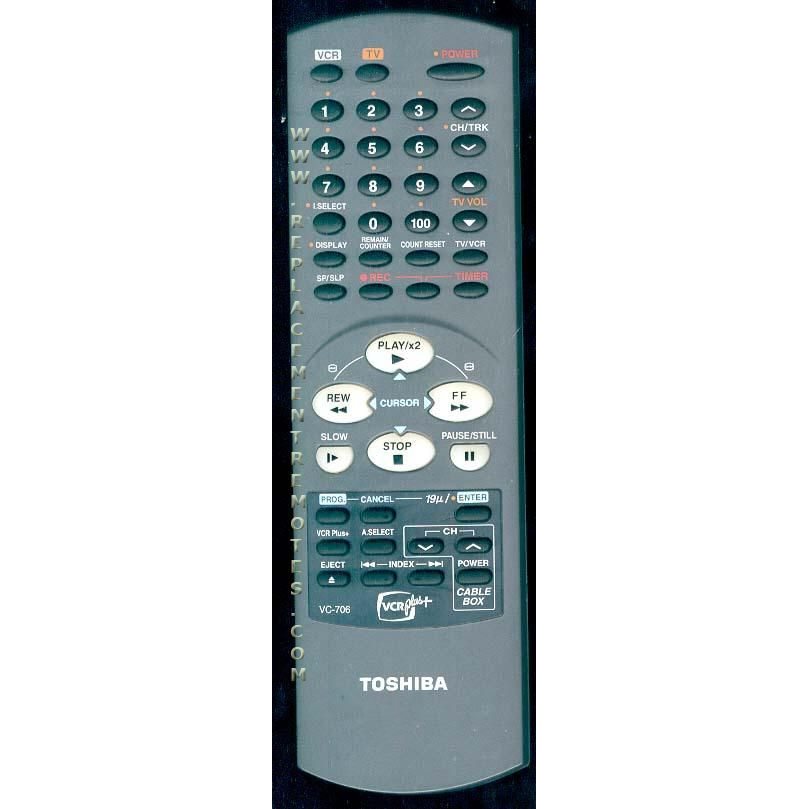 Toshiba VC706 VCR Remote Control