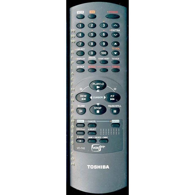 Toshiba VC745 VCR Remote Control