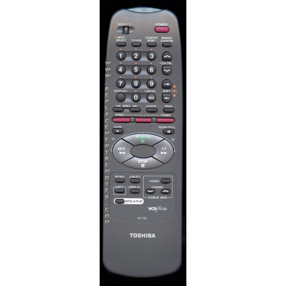 Toshiba VC750 VCR Remote Control