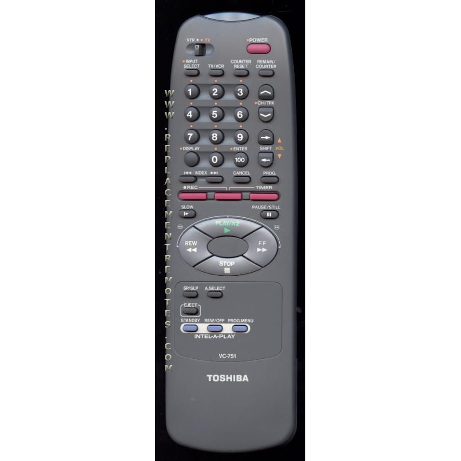 Toshiba VC751 VCR Remote Control