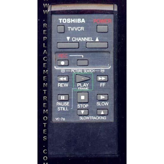 Toshiba VC76 VCR Remote Control