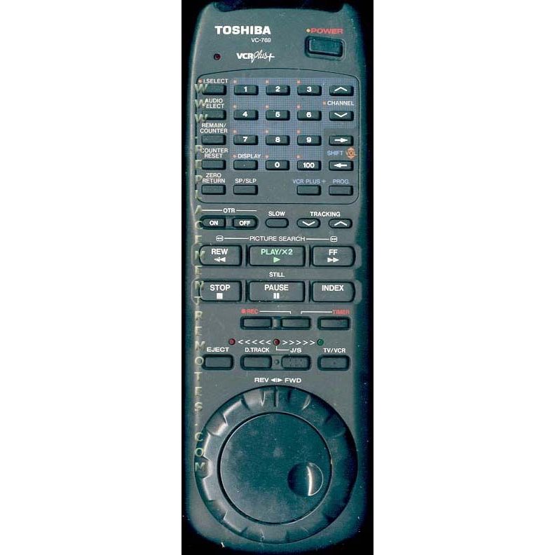 Toshiba VC769 VCR Remote Control