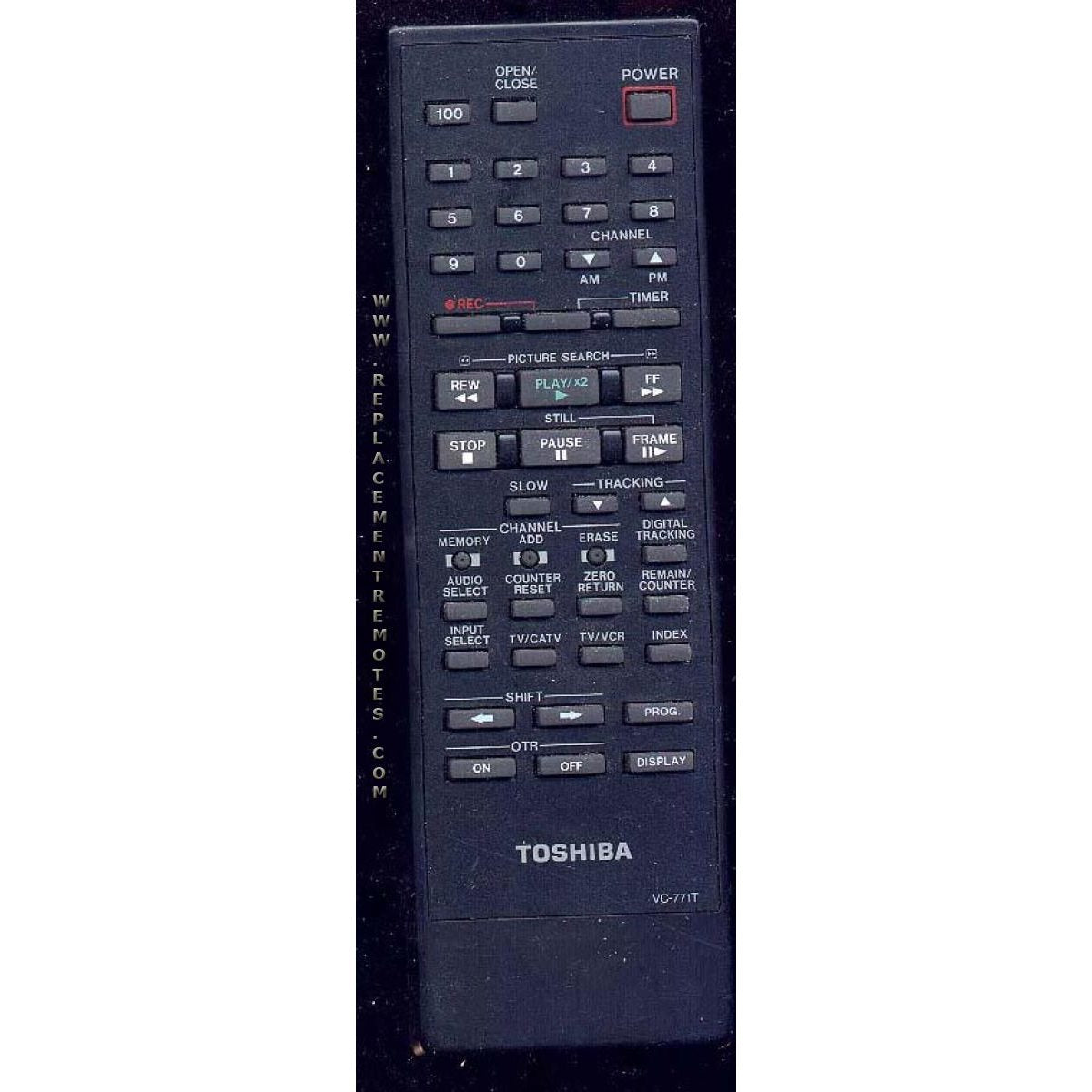 Toshiba VC771T Consumer Electronics Remote Control