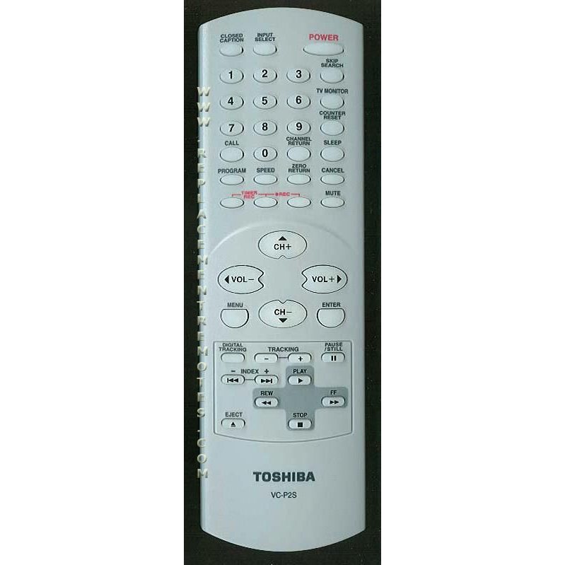 Toshiba VCP2S VCR Remote Control