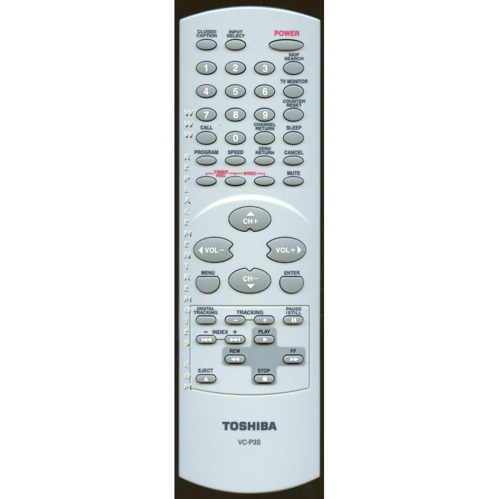 Toshiba VCP3S TV/VCR Remote Control