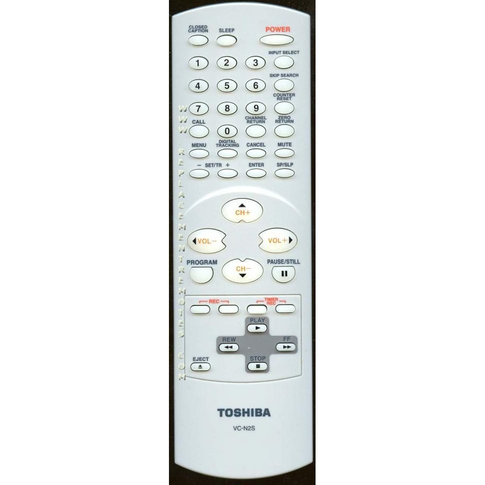 Toshiba VCP3S TV/VCR Remote Control