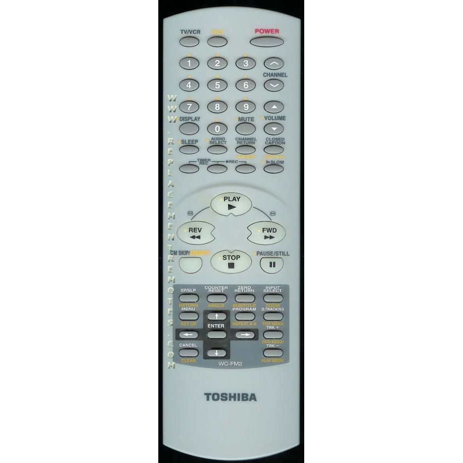 Toshiba WCFM2 TV/VCR/DVD Remote Control