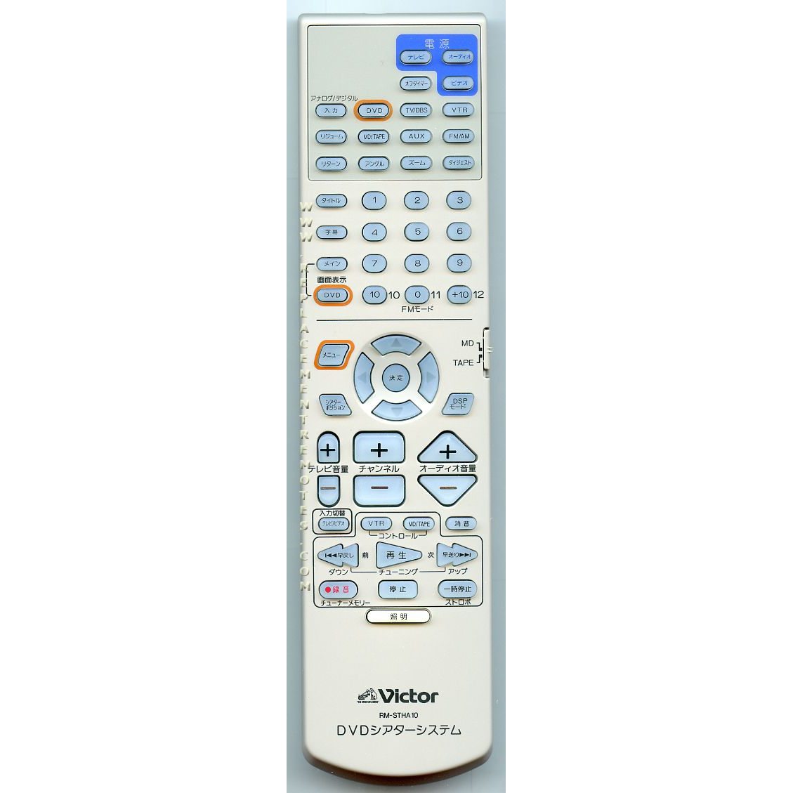 Victor RMSTHA10 Audio Remote Control