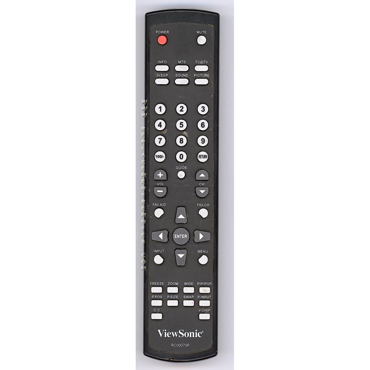 Viewsonic RC00070P TV Remote Control