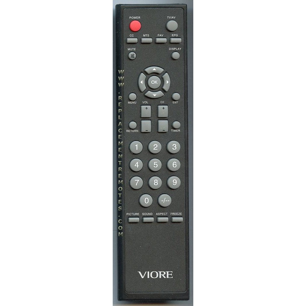 Viore 118020075 TV Remote Control