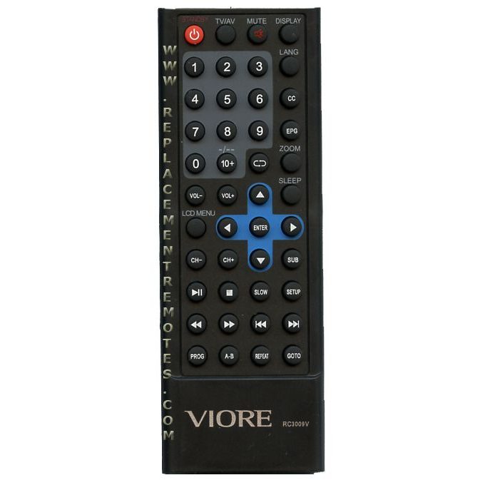 Viore RC3009V TV/DVD Remote Control