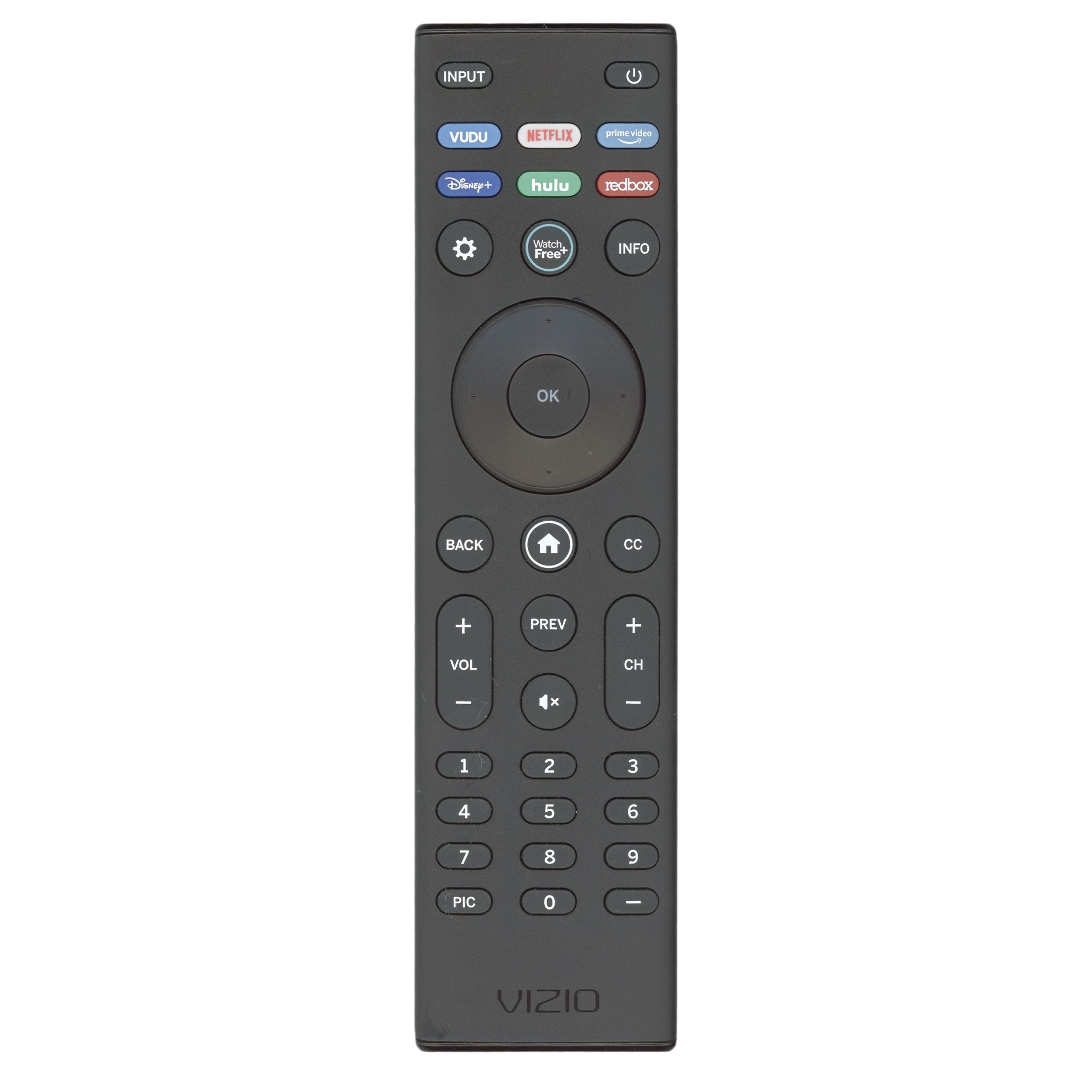 Vizio XRT140L TV Remote Control - Vudu, Netflix, Prime, Disney +, Hulu, RedBox - XRT140L