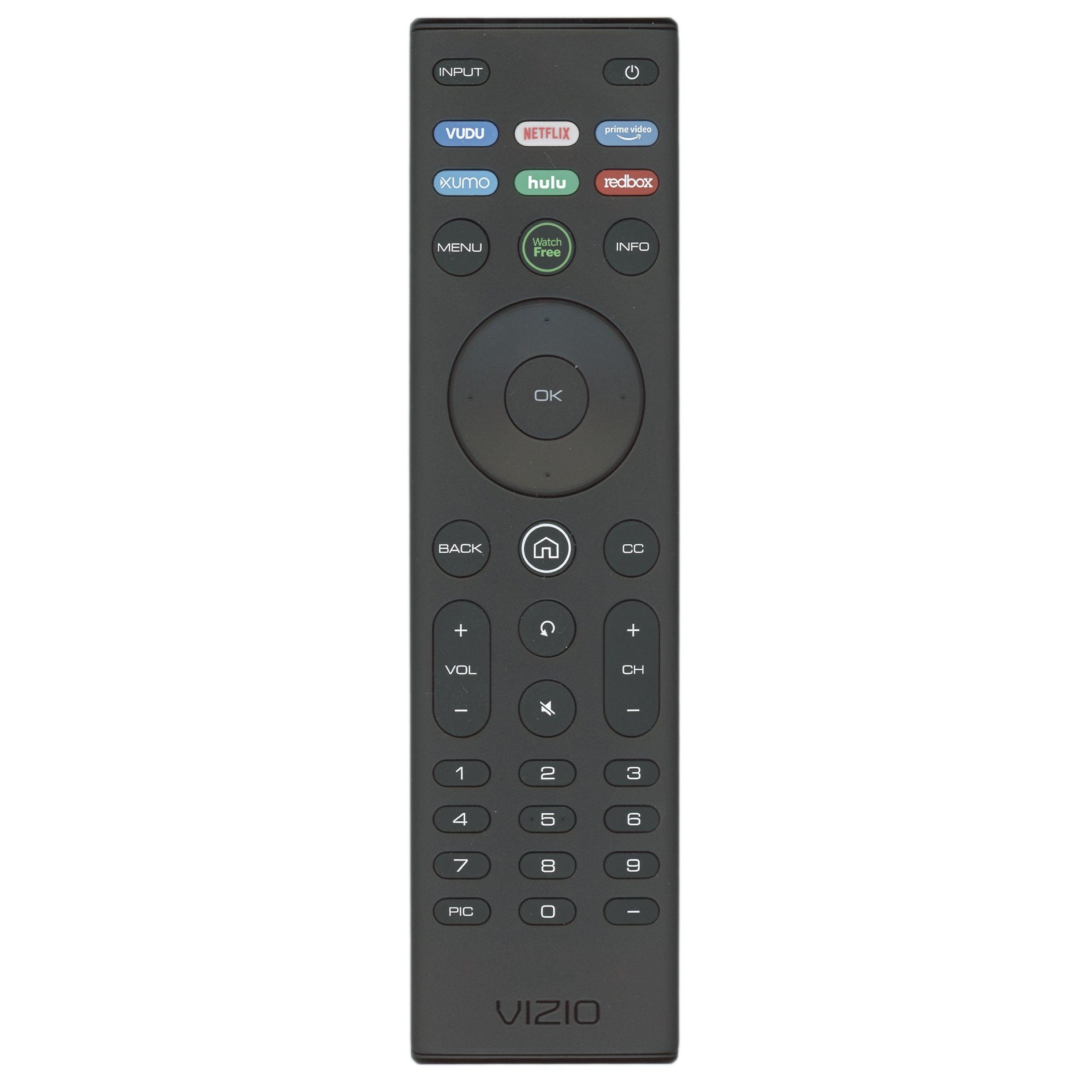 Vizio XRT140L 2020 Smart TV Remote Control - Vudu, Netflix, Prime Video, Xumo, hulu, redbox, Watch Free - 398GR15BEVZY00005