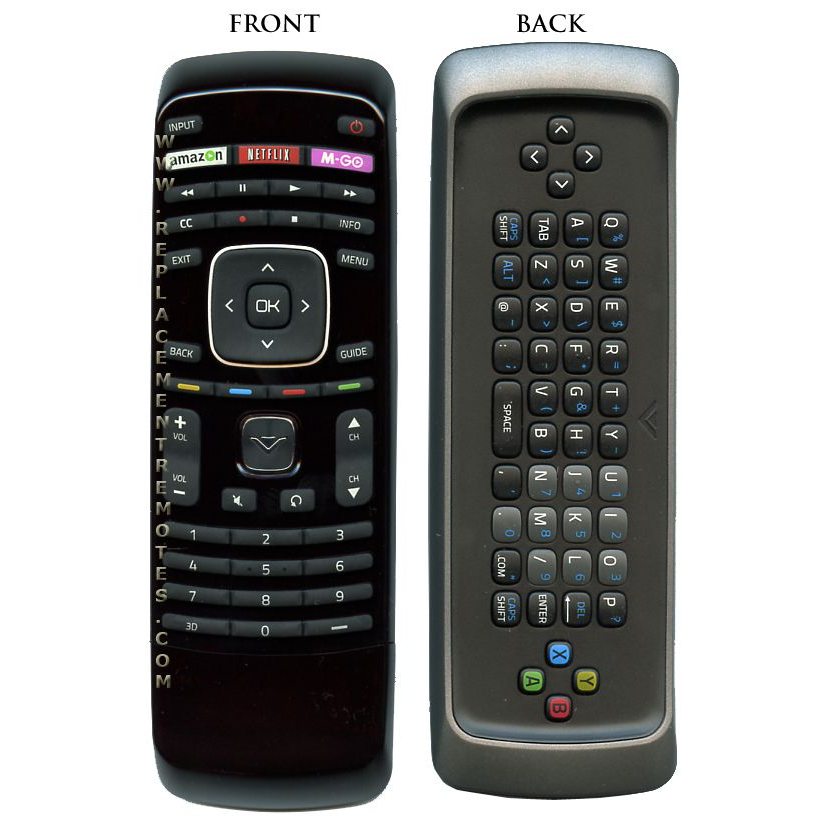 Vizio XRT303 Qwerty Keyboard TV Remote Control - Amazon, Netflix, MGo - 98003061040