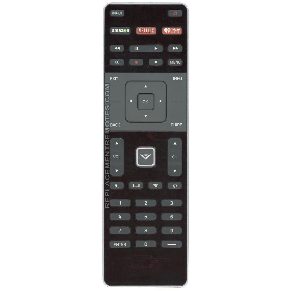 Vizio XRT500 with QWERTY Keyboard TV Remote Control - 600155600886G