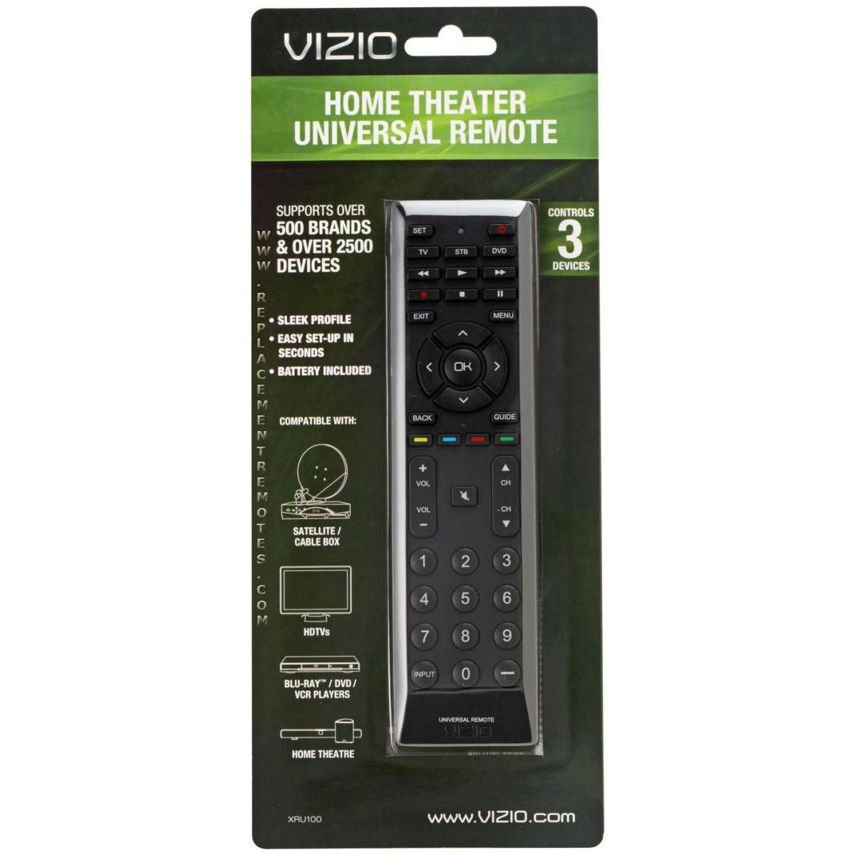 Vizio XRU100 3-Device Universal Remote Control