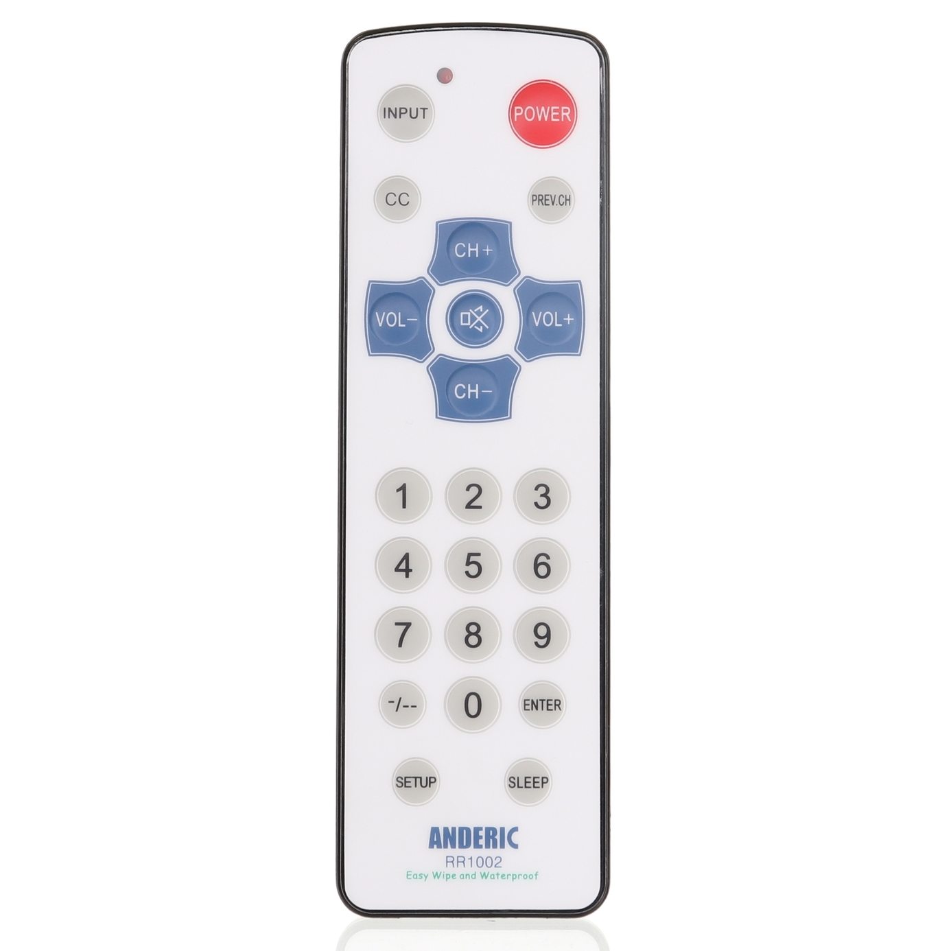 Anderic RR1002 Hospitality Hygienic Waterproof EzWipe 4-Device Universal Remote Control