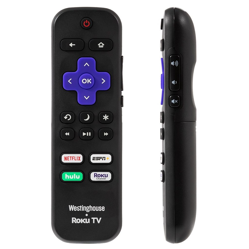 Westinghouse 101018E0072 2020 Roku TV Remote Control - Netflix, ESPN, Hulu, Roku - 101018E0072