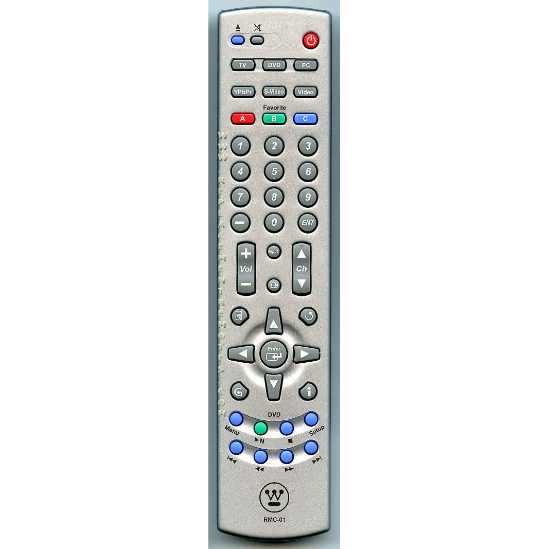 Westinghouse RMC01 TV/DVD Remote Control