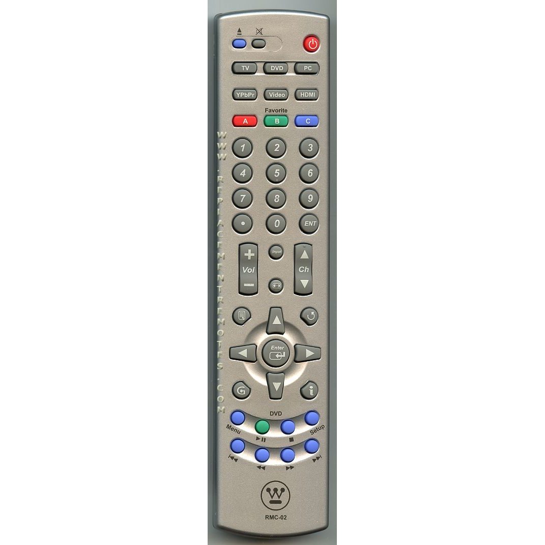 Westinghouse RMC02 TV/DVD Remote Control