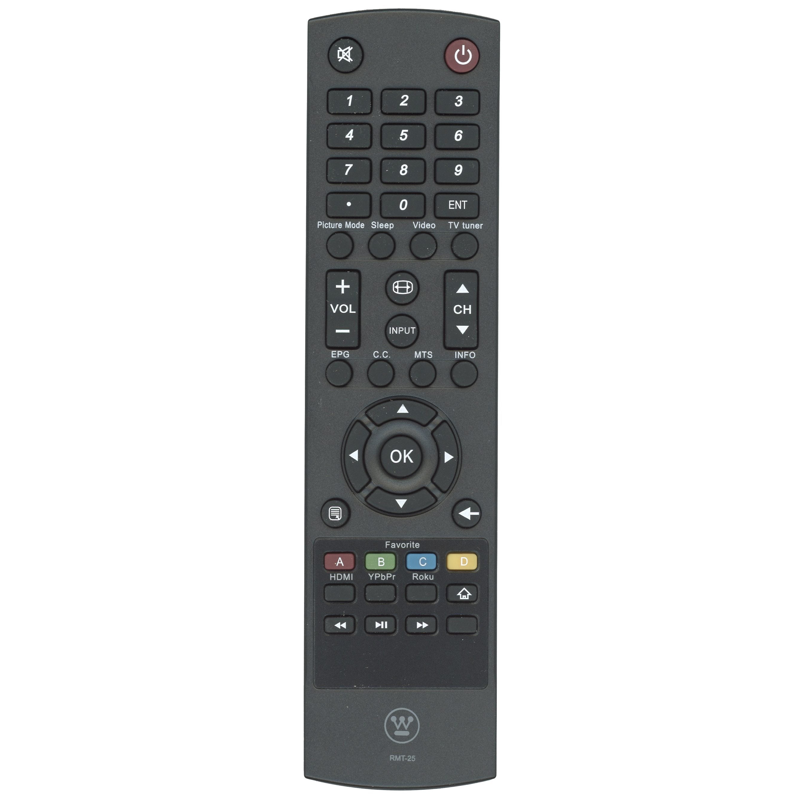 Westinghouse RMT-25 TV Remote Control