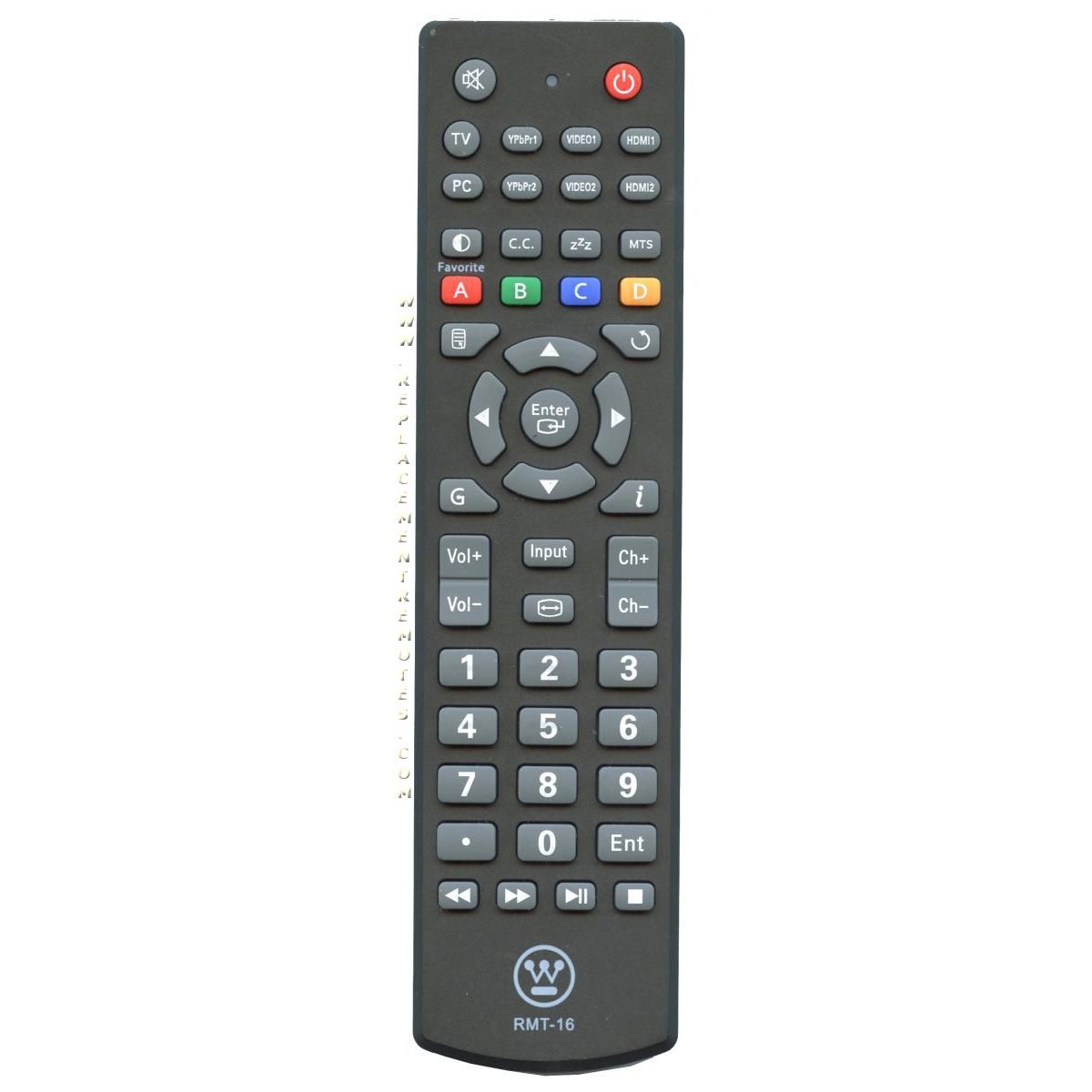 Westinghouse RMT16 TV Remote Control