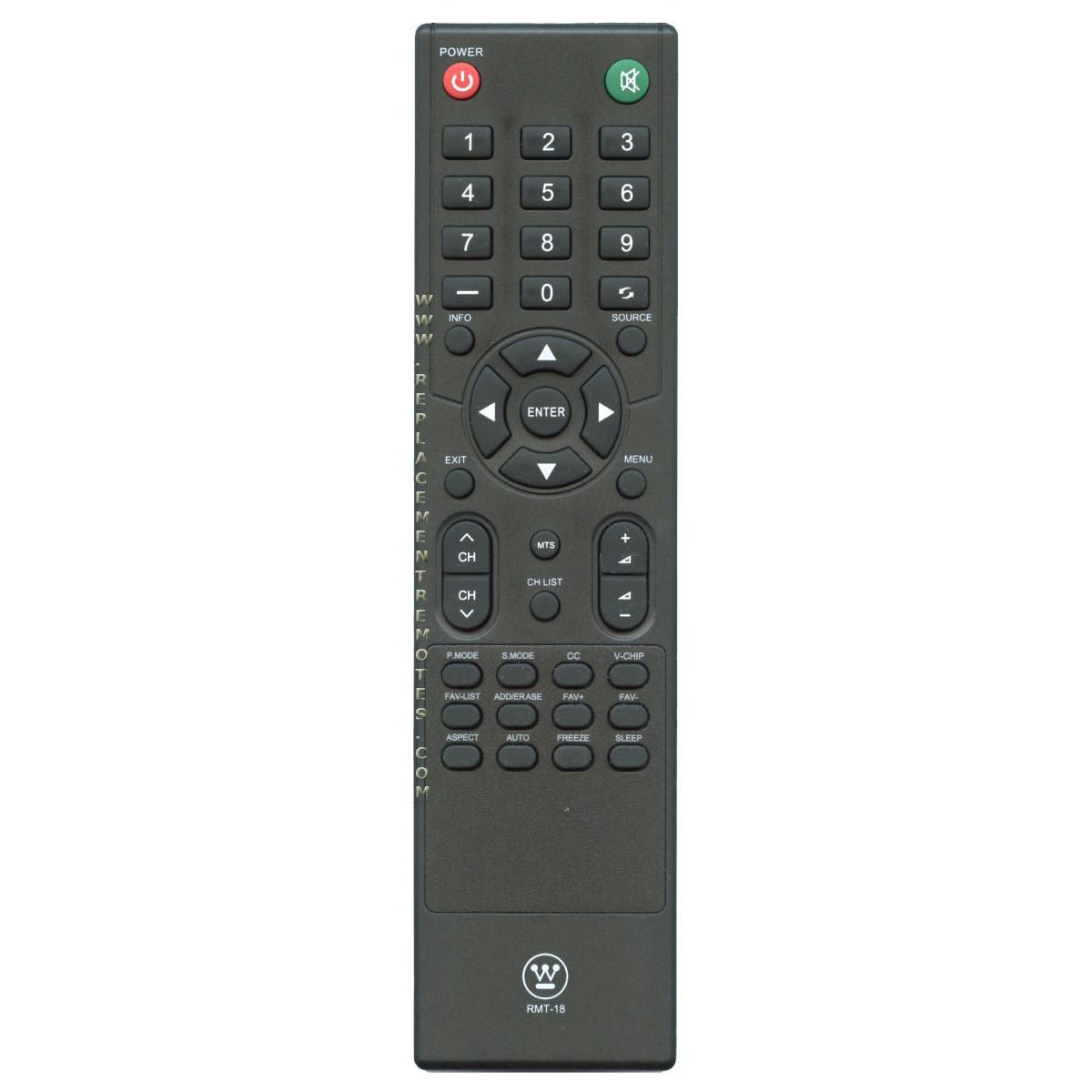 Westinghouse RMT18 TV Remote Control