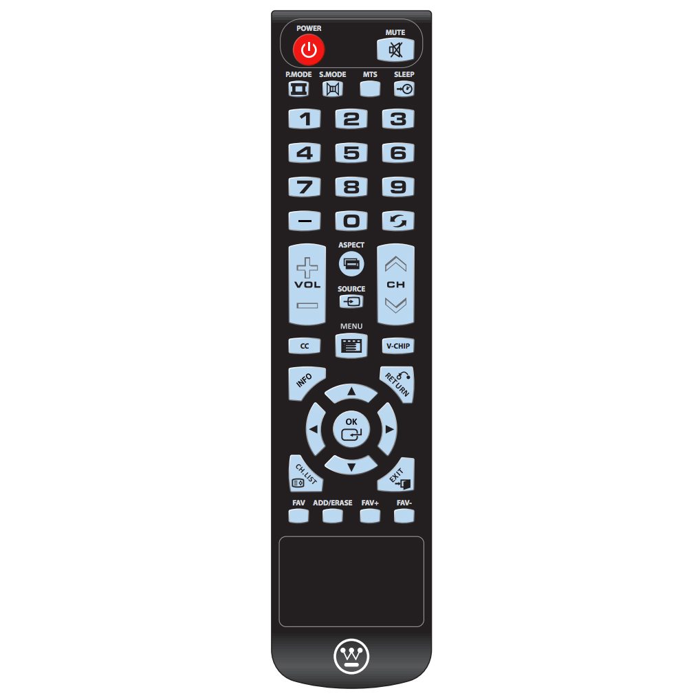 Westinghouse WD60MB2240rem TV Remote Control