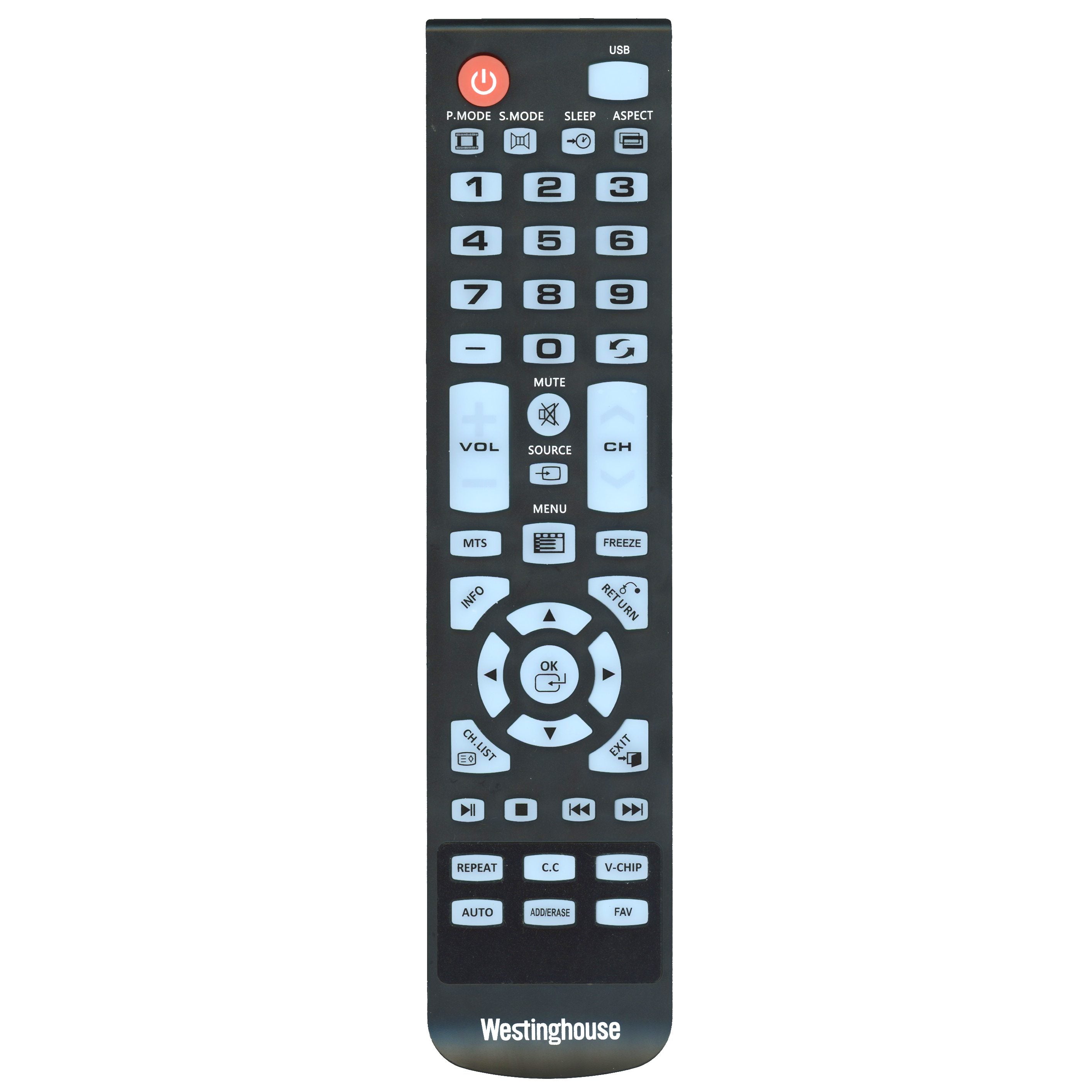 Westinghouse WESTINGHOUSE01 TV Remote Control