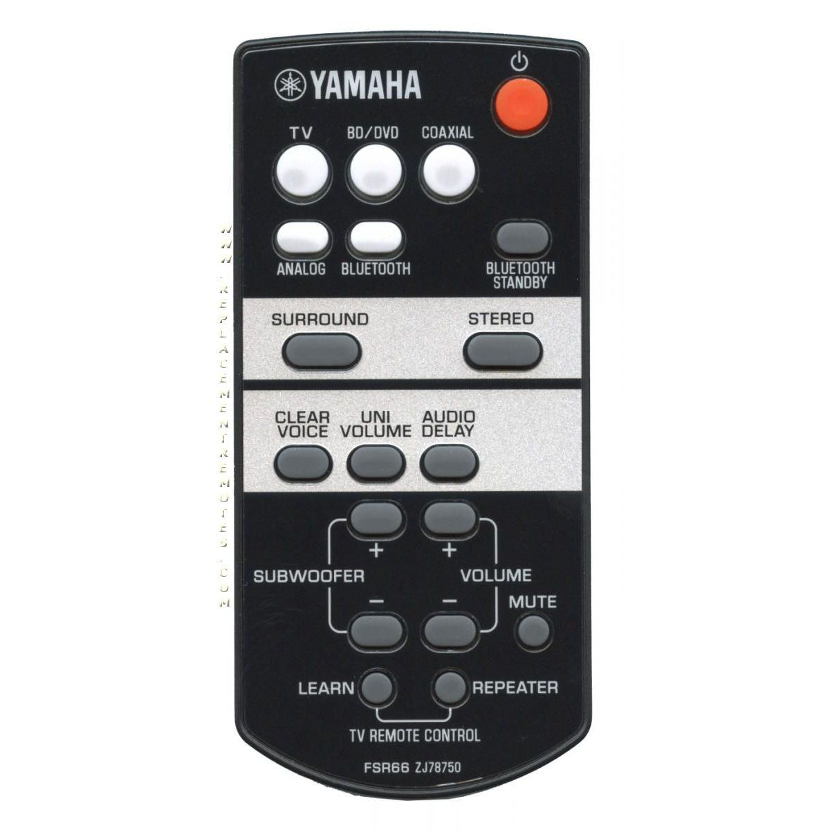 Yamaha FSR66 Sound Bar Remote Control