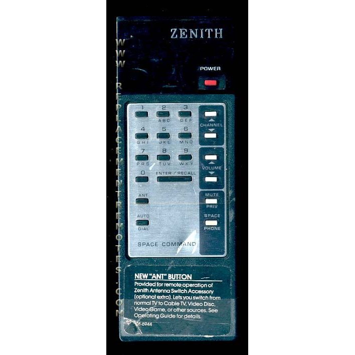 Zenith 1016944 TV Remote Control