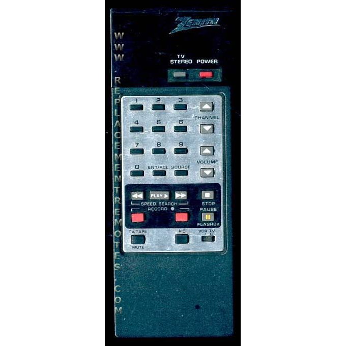 Zenith 12412601 VCR Remote Control