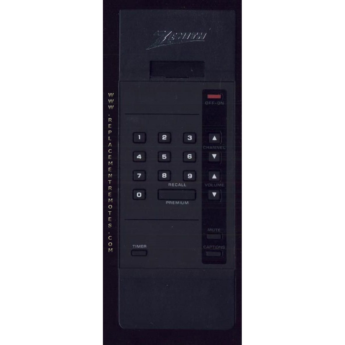 Zenith 12415714 TV Remote Control