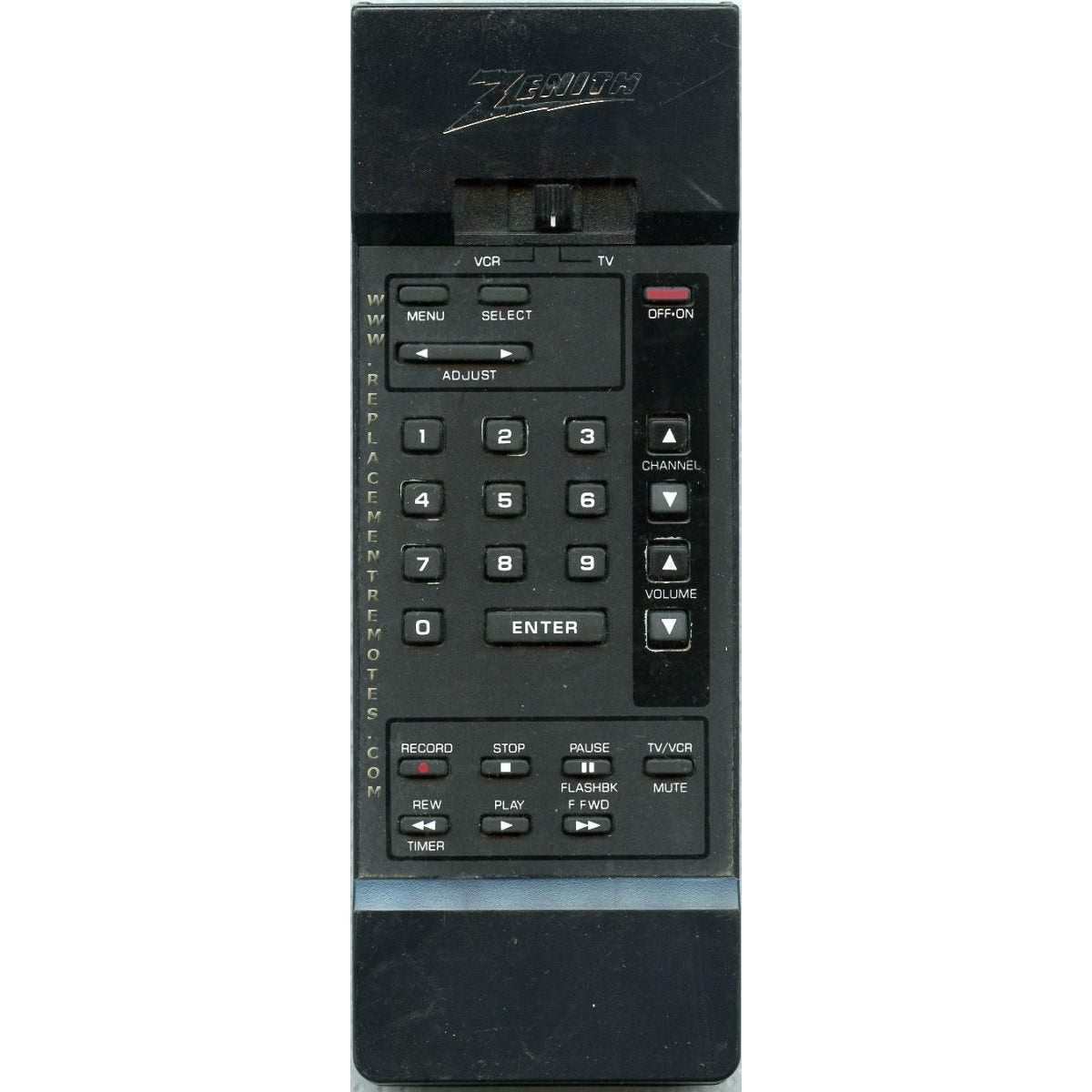 Zenith 12415720 TV/VCR Remote Control