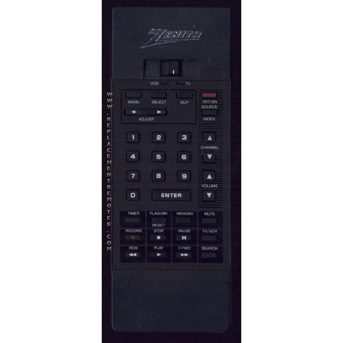 Zenith 12415730 VCR Remote Control