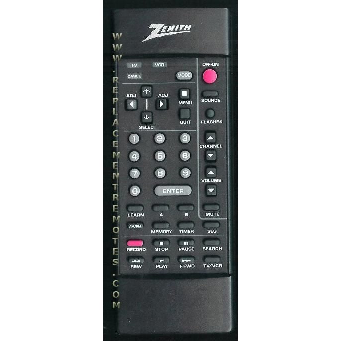 Zenith 12419101 TV Remote Control