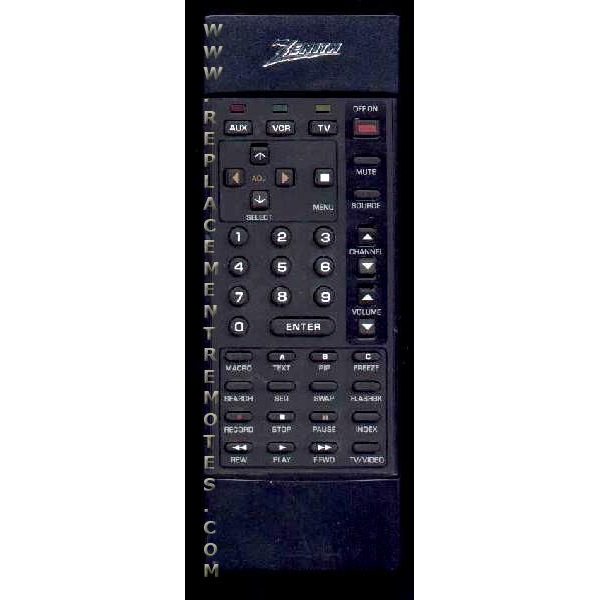 Zenith 169 TV Remote Control