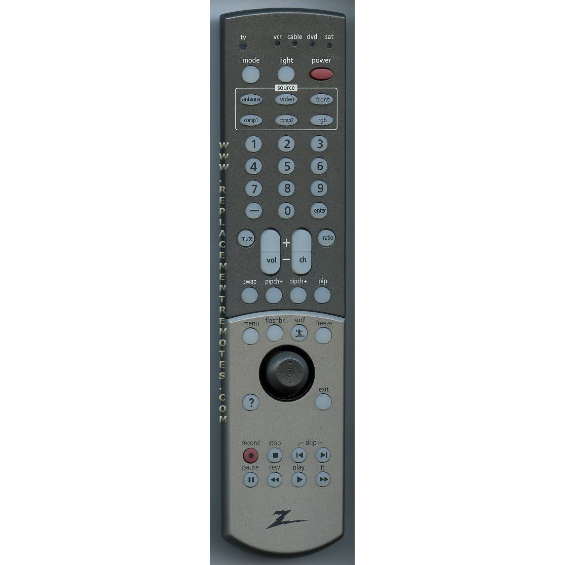 Zenith 6710V00052H Home Theater Remote Control