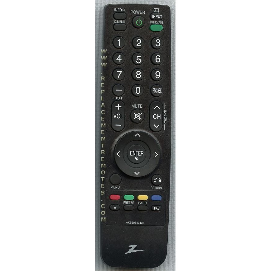 Zenith AKB69680436 TV Remote Control