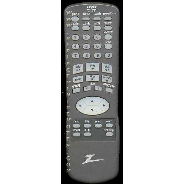 Zenith DVD5202 DVD Remote Control