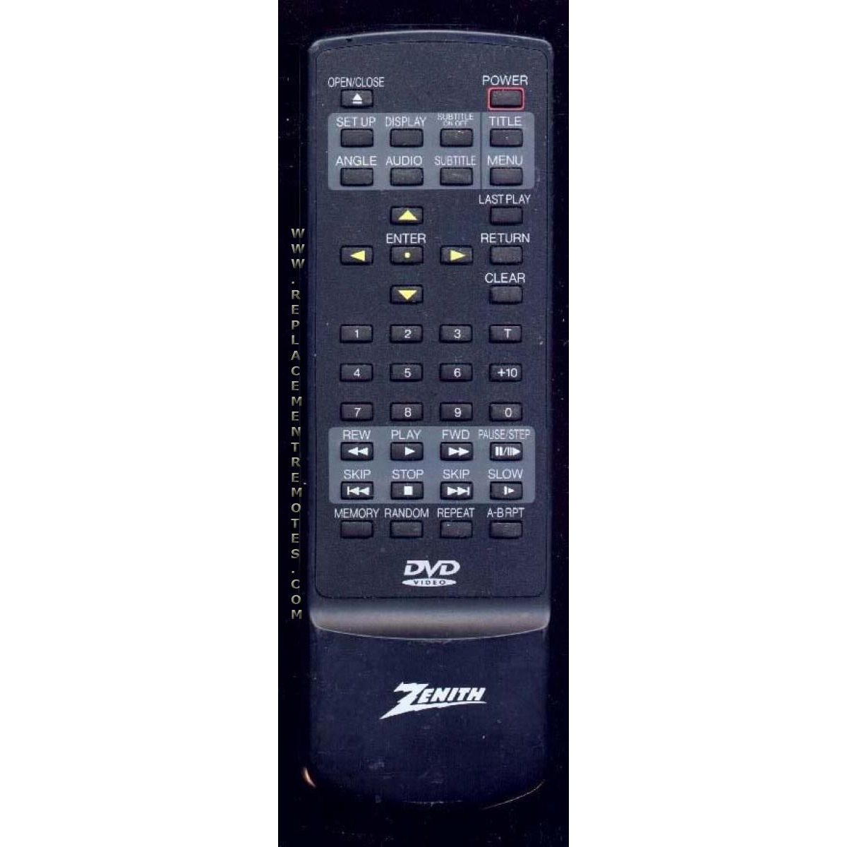 Zenith DVD61125A TV Remote Control